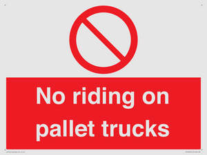 No riding on pallet trucks